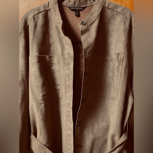 Banana Republic Vegan (Faux) Suede Shirt Dress - Picture 3 of 16